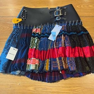 Chopova Lowena Skirt w/ leather waist band. New! Several indentations on belt.